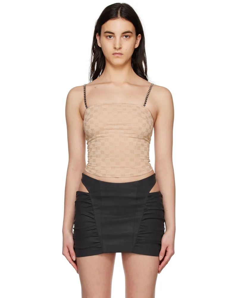 MISBHV Beige Monogram Tank Top Sesame