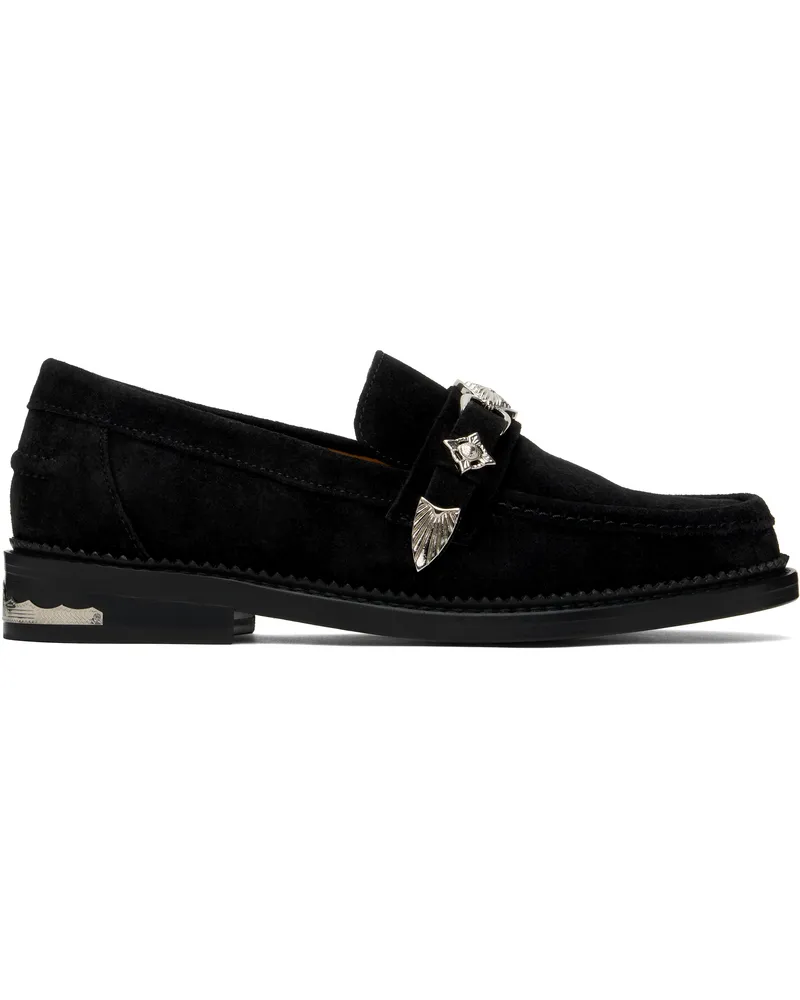 Toga SSENSE Exclusive Black Suede Loafers Black