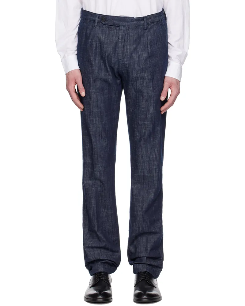 Massimo Alba Navy Ionio2 Trousers Blu