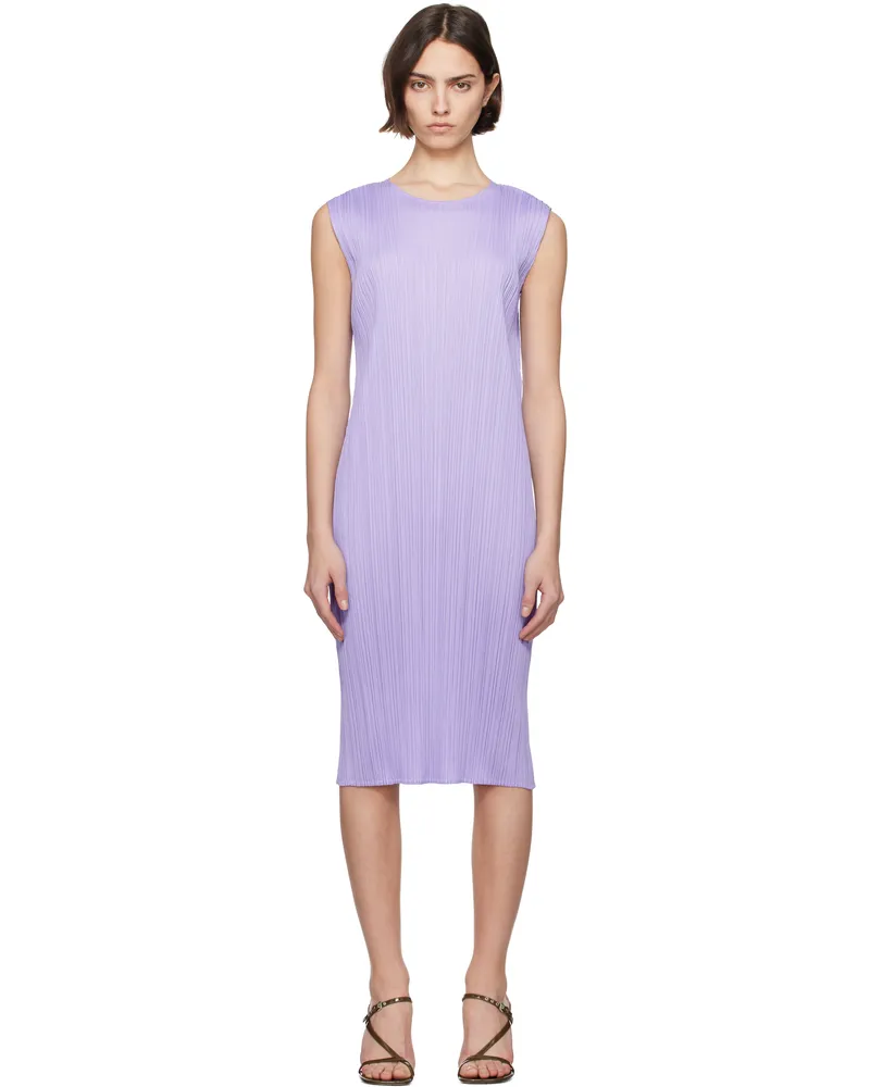 Issey Miyake Purple Monthly Colors April Midi Dress 85