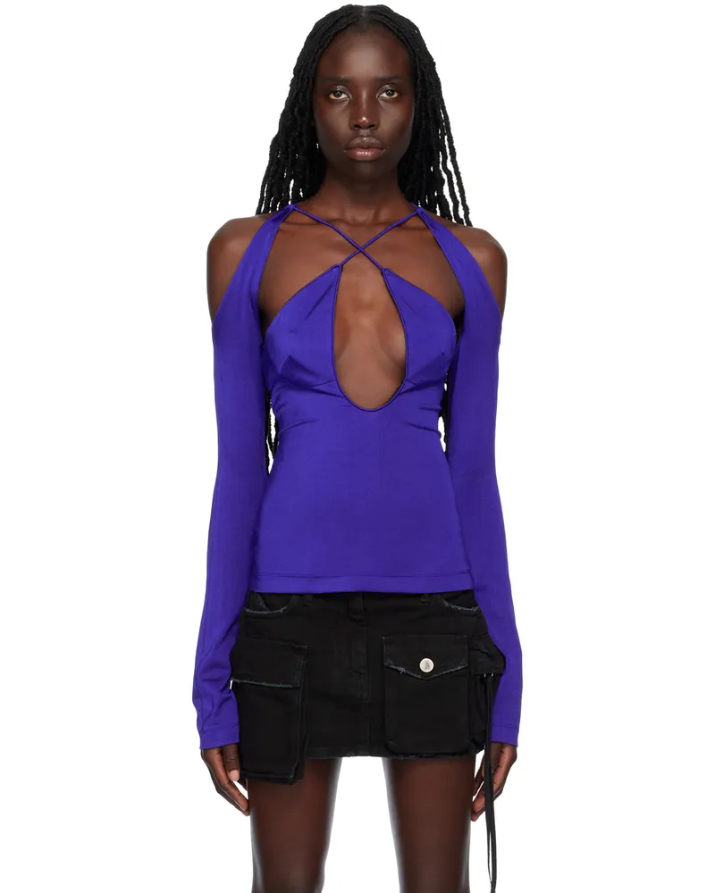 ATTICO Blue Zane Blouse 493