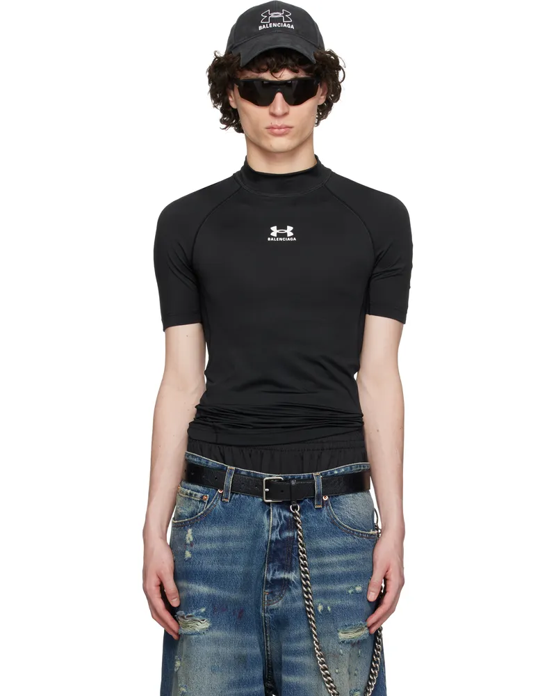 Balenciaga Black Under Armour Edition Mock Neck T-shirt 1000