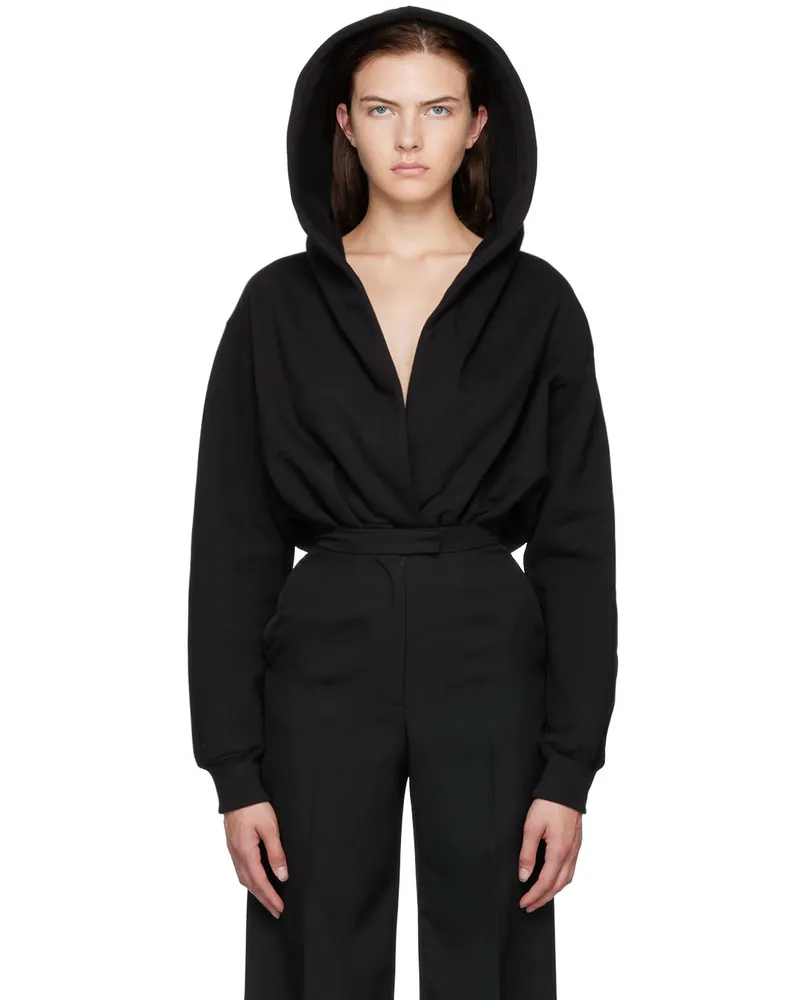 Alaïa Black Hooded Bodysuit 995