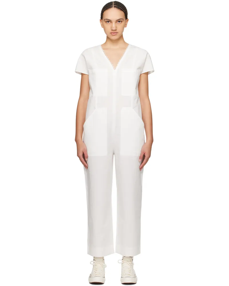 A.P.C. White Ilina Jumpsuit Aac
