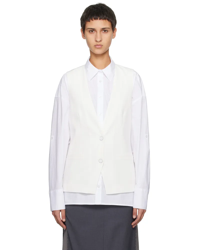 ROTATE Birger Christensen White Plunging Vest 11-0103