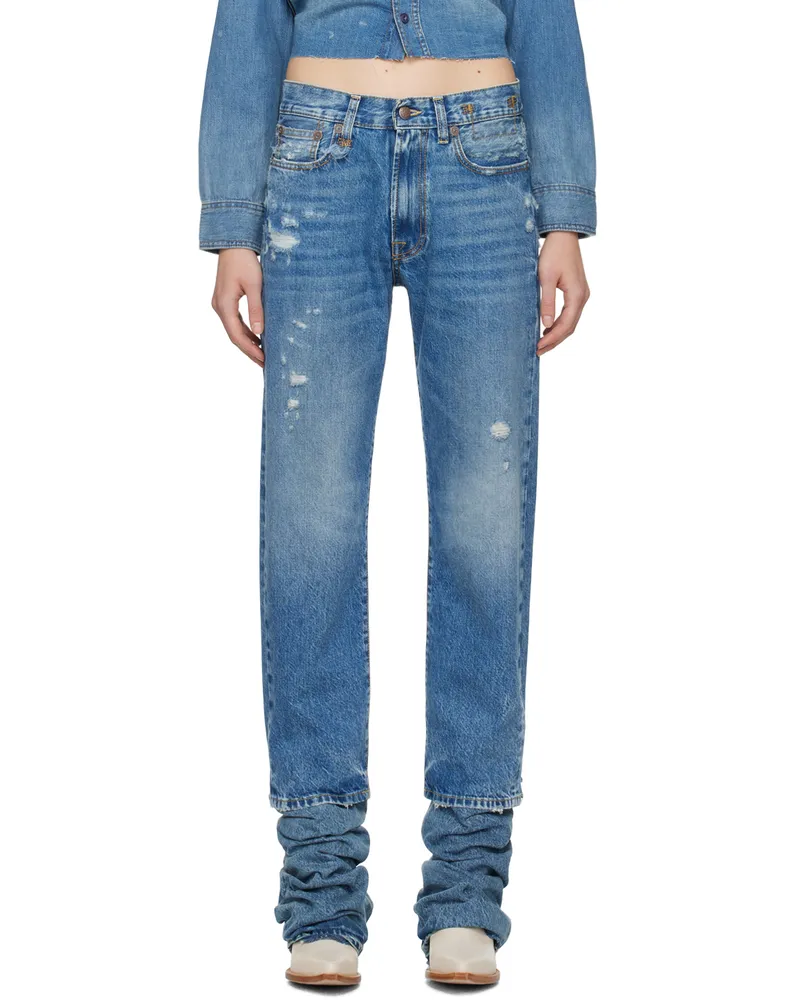R13 Blue Boyfriend Jeans Bain