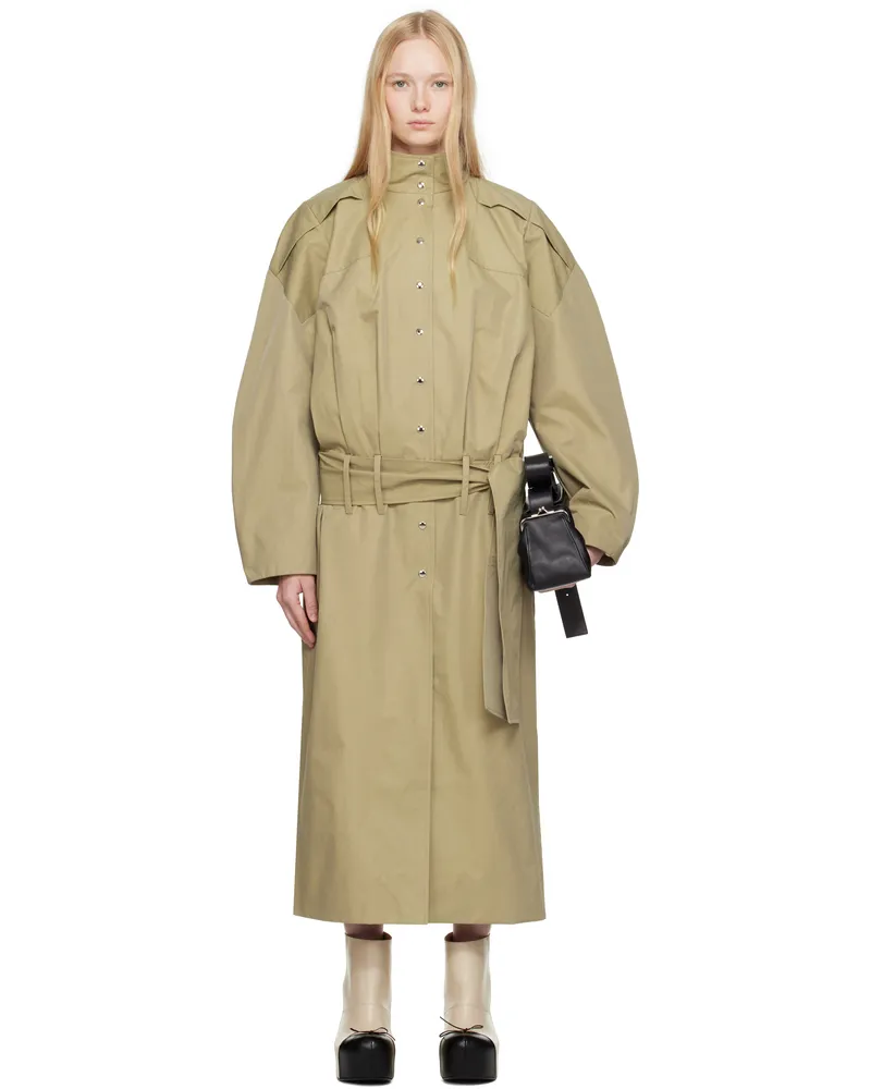 Fidan Novruzova Beige Yohana Trench Coat Beige