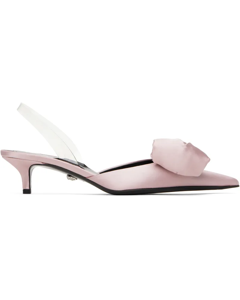 Versace Pink Alia Slingback 45 mm Heels 1pt2p-dustyrose-pal