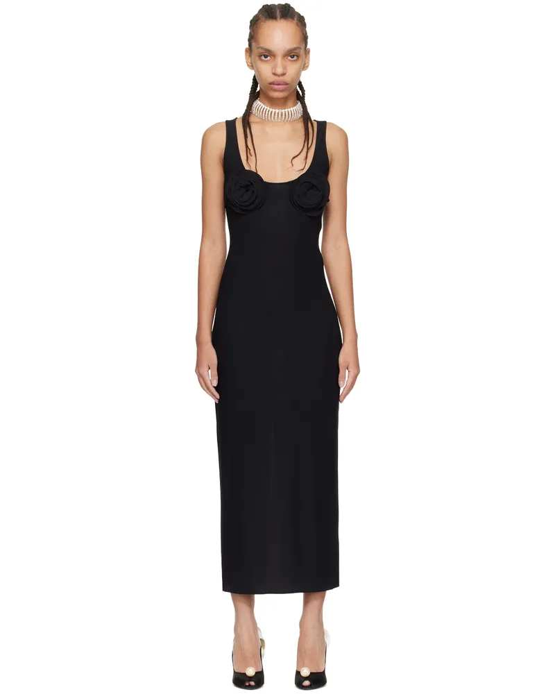 Magda Butrym Black Flower Midi Dress 80
