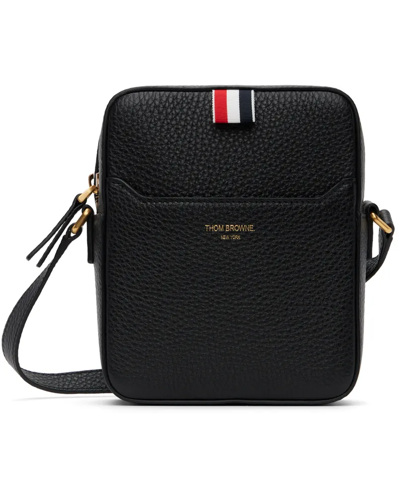 Thom Browne Black Vertical Camera Bag Black