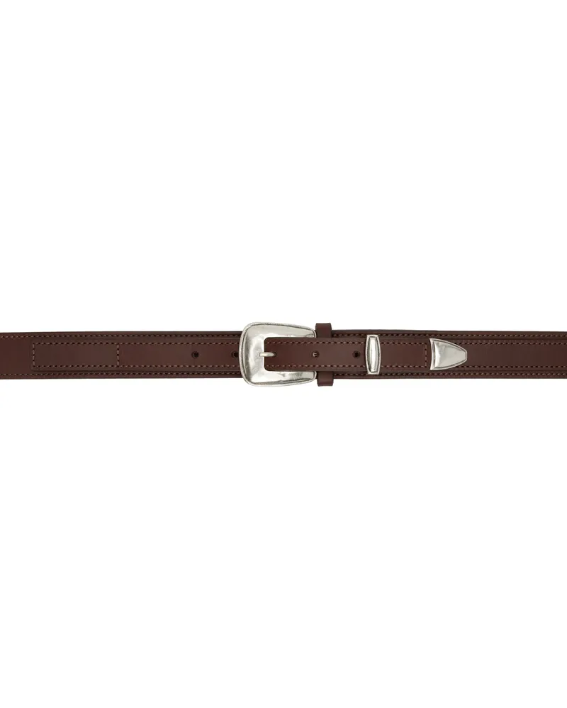 Christophe Lemaire Brown Minimal Western Belt Br503