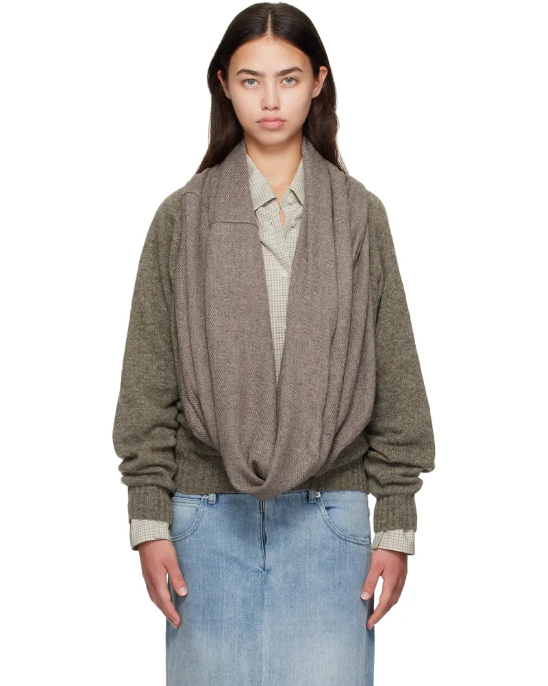 BLESS Brown Waterfall Har Sweater Brown