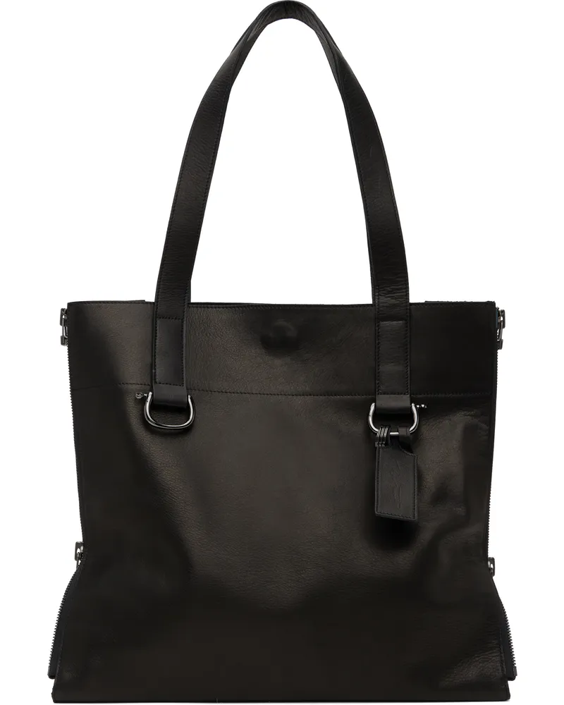 Yohji Yamamoto Black Zipper Tote 1