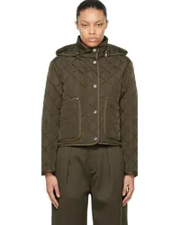 Burberry Khaki Quilted Jacket Dark