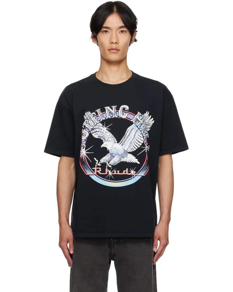 RHUDE Black 'Notting Hill' Eagle T-shirt Vintage