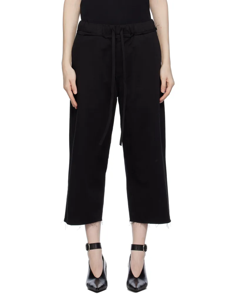 AIREI Black Drawstring Trousers Black