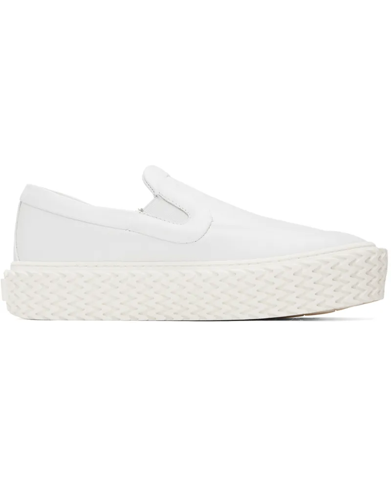 Lanvin White Curbies Slip-On Sneakers 00