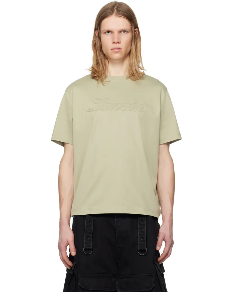 Lanvin Green Debossed '' T-Shirt Lin025