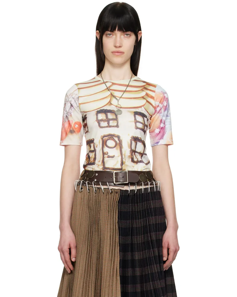 CHOPOVA LOWENA Multicolor 'Welcome Home' Short Sleeve Jersey T-shirt Multi