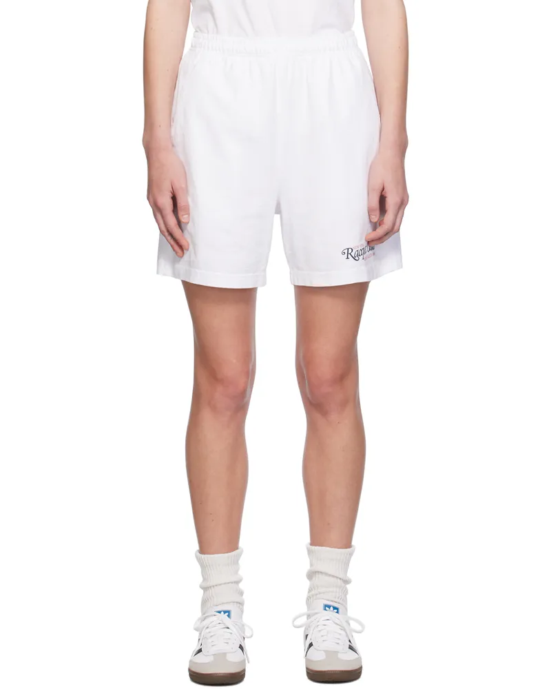SPORTY & RICH White '94 Racquet Club' Shorts White