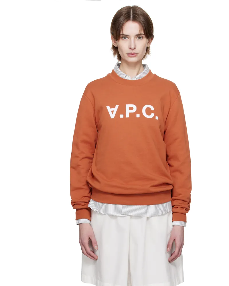 A.P.C. Orange Standard Grand VPC Sweatshirt Terracotta