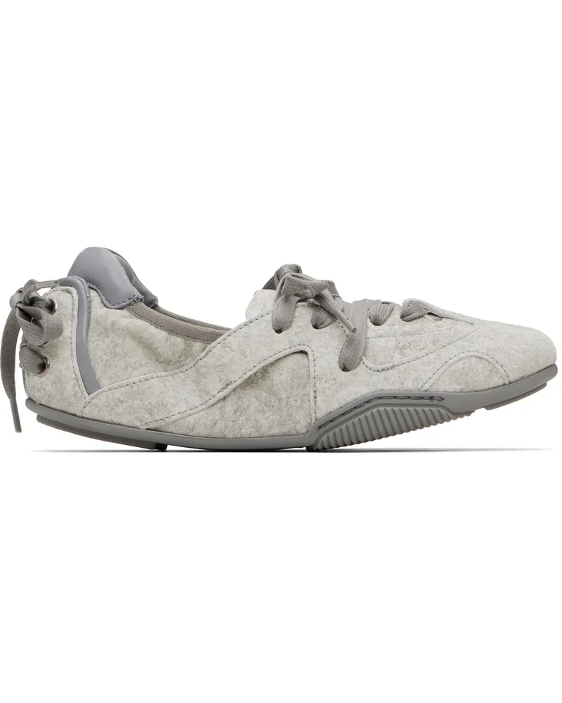 Acne Studios Gray Lace-Up Leather Sneakers 990