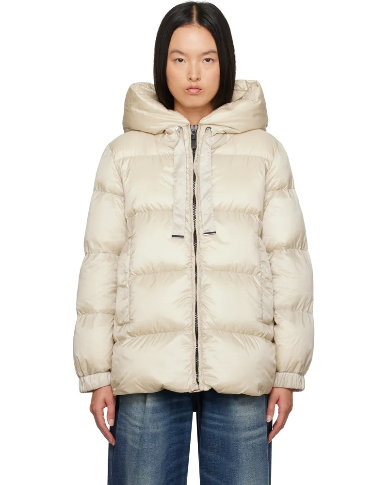 Max Mara Beige Seia Down Jacket 012