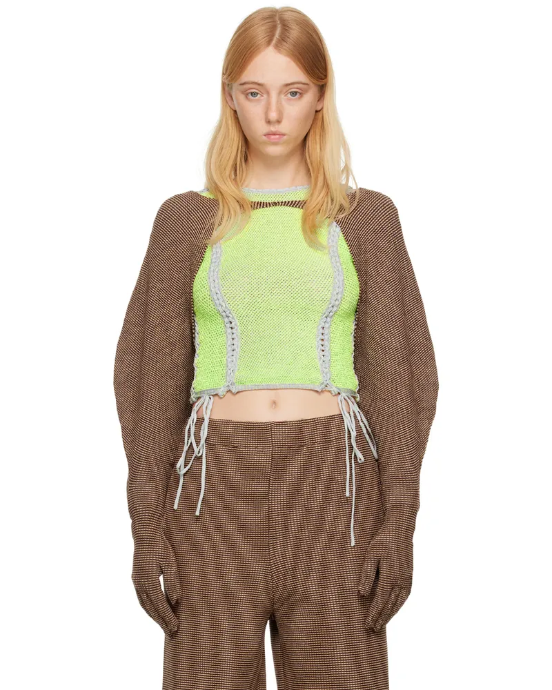 Isa Boulder Brown Dramatic Raglan Gloves Illusion