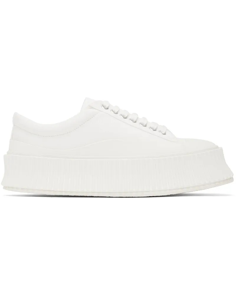 Jil Sander White Platform Sneakers 100