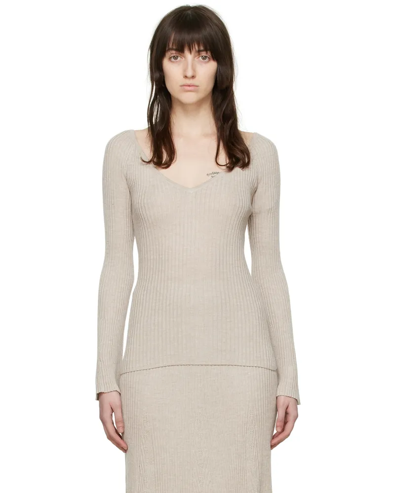 Gabriela Hearst Beige Silk Sweater Oal