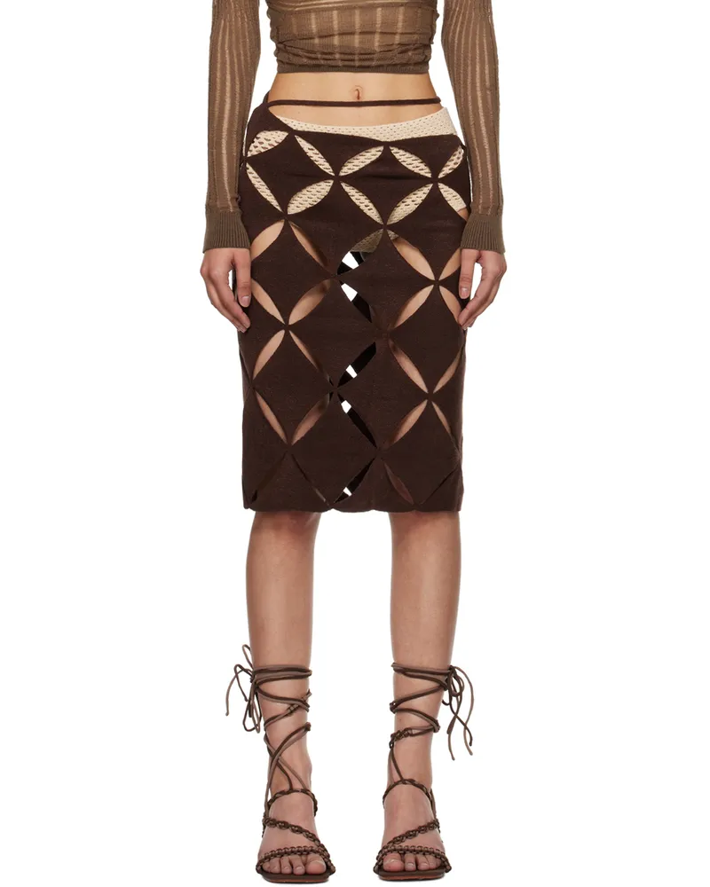Isa Boulder Brown Argyle Centauri Miniskirt Soil