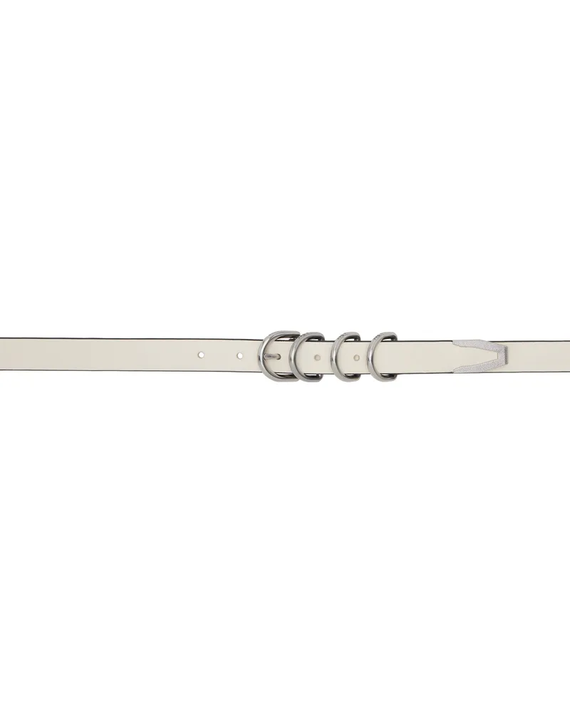 Rag & Bone Off-White Leather Baby Spire Hip Belt Antqwht