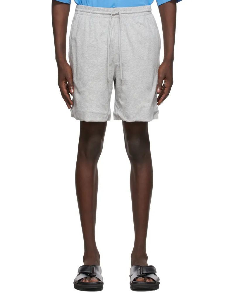 Dries van Noten Grey Cotton Jersey Shorts 813