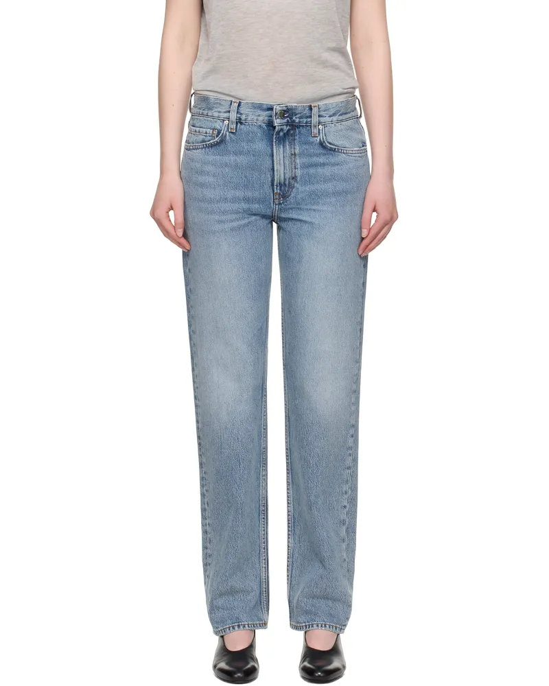 Totême Blue Low Straight Jeans True