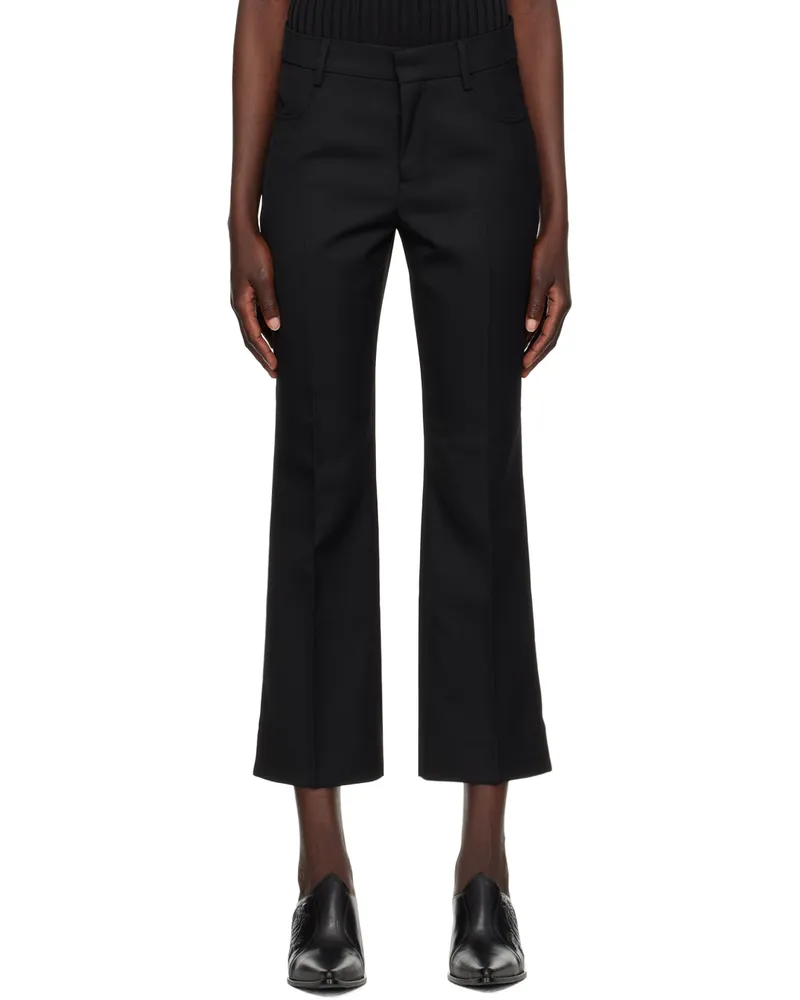 AMI Paris Black Four-Pocket Trousers 001
