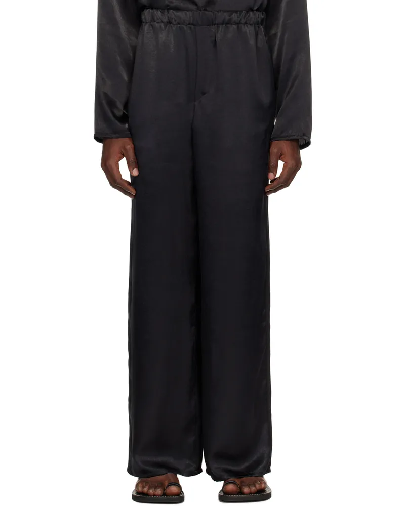 Ludovic de Saint Sernin Black Elasticized Trousers Black