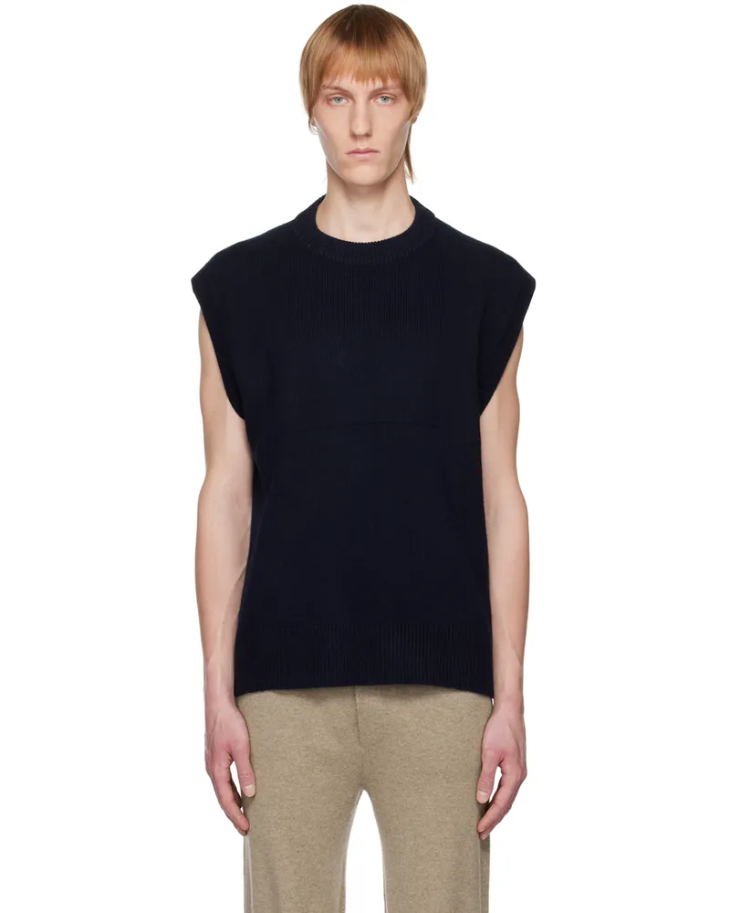 Lisa Yang Navy Dennis Vest Na