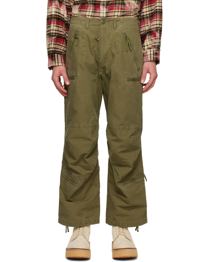 R13 Khaki Flight Cargo Pants Olive