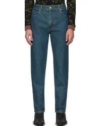 Eckhaus Latta Blue Straight-Leg Jeans New