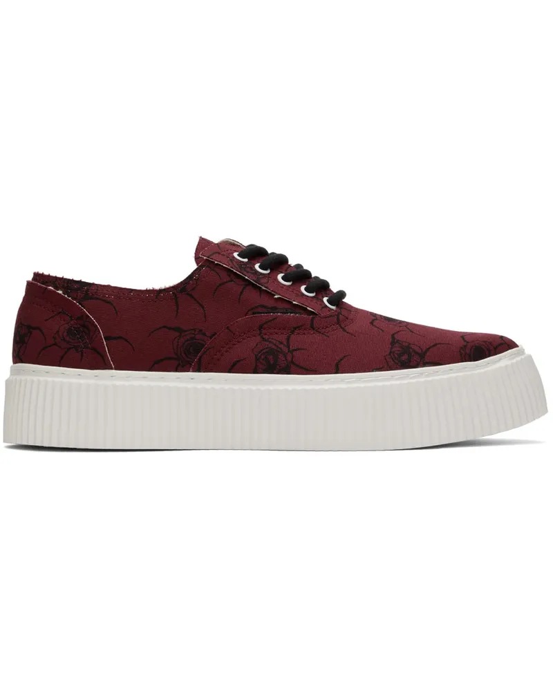 Undercover Red Rose Sneakers Bordeaux