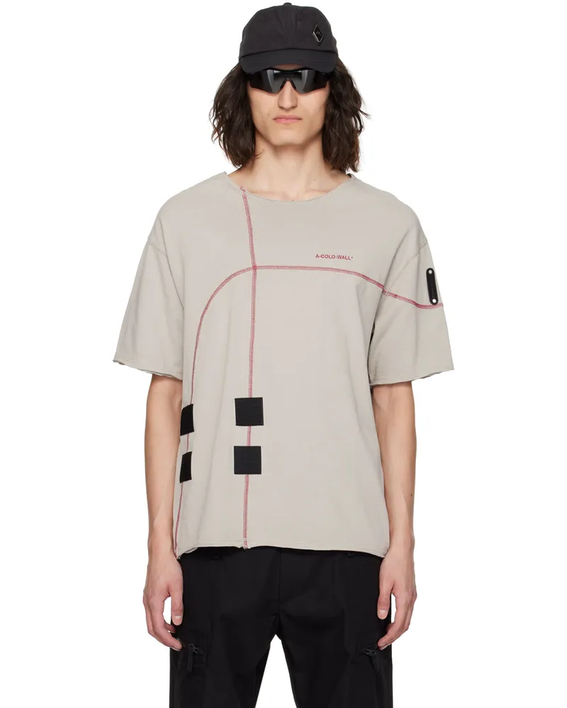 ACW* Taupe Paneled T-Shirt Cement