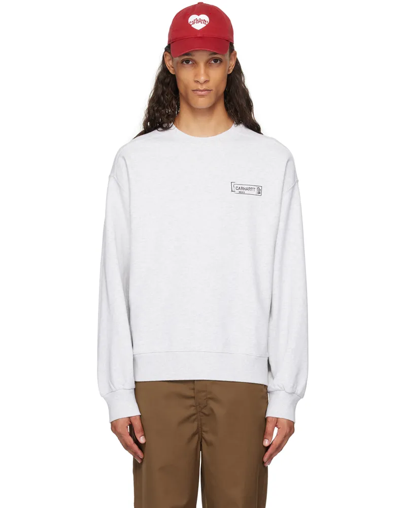 Carhartt WIP Gray Stamp Sweatshirt 06