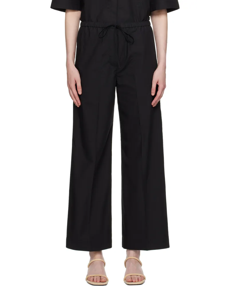 Totême Black Drawstring Trousers 001