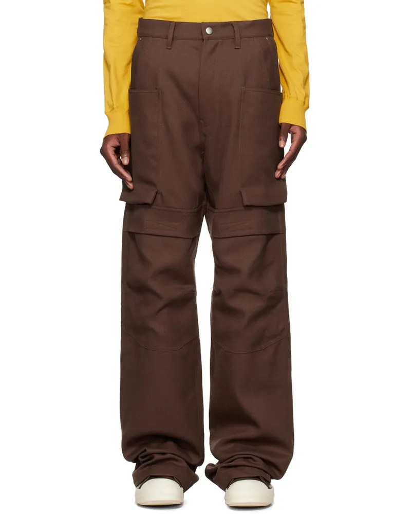 Rick Owens Brown Porterville Stefan Cargo Pants 93