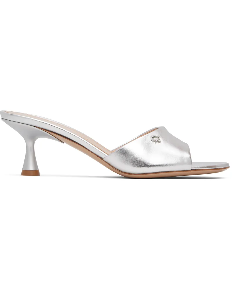 Gianvito Rossi Silver Ascent 55 Mules Silver