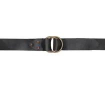 Black Leather Double–O-Ring Belt
