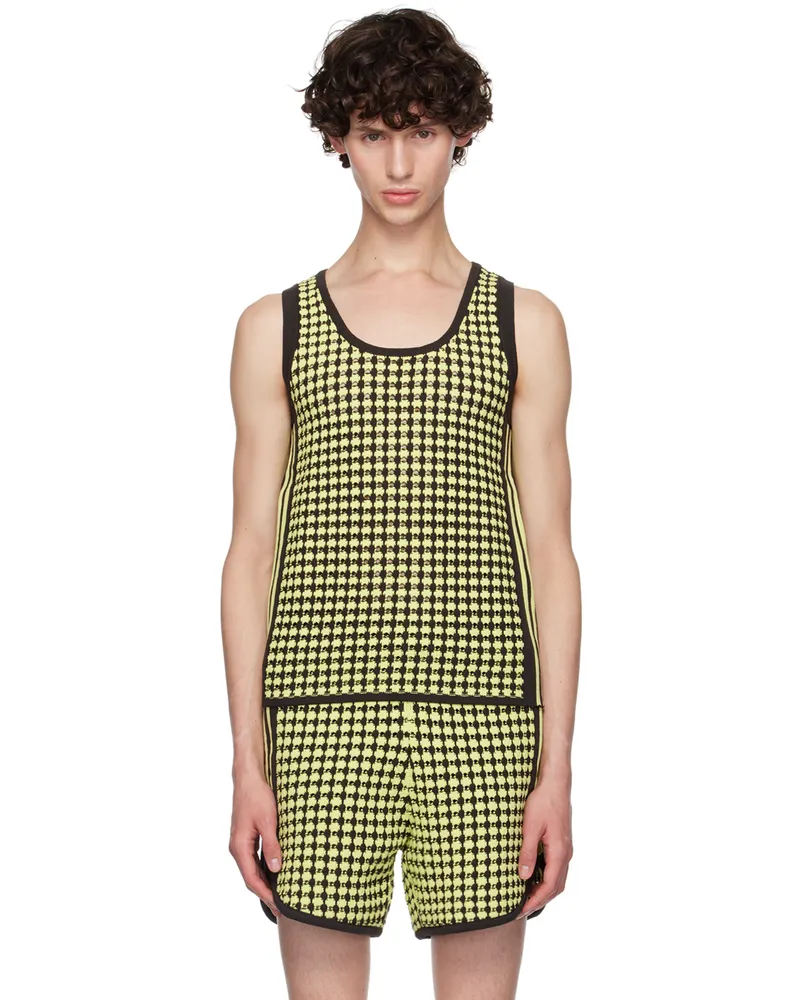 Wales Bonner Green & Brown adidas Originals Edition Ribbed Tank Top Frozen