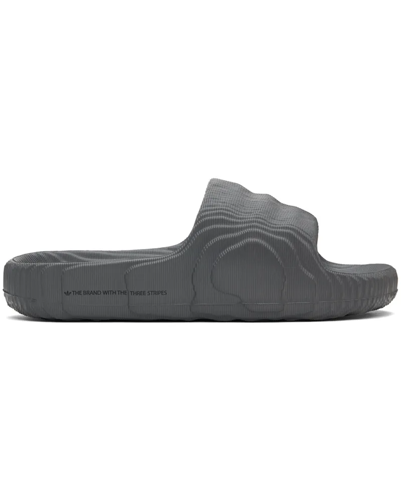 adidas Gray Adilette 22 Pool Slides Grey