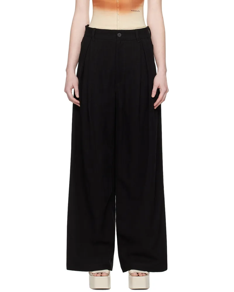 Eckhaus Latta Black Serra Trousers Steel
