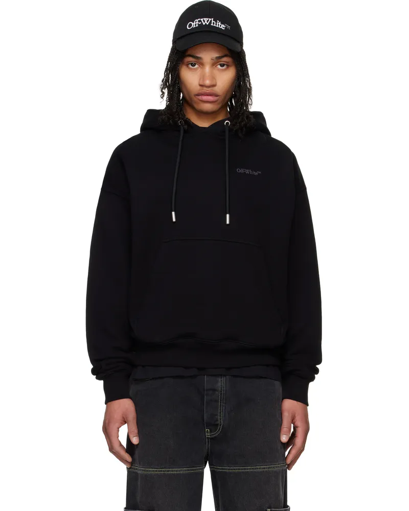 OFF-WHITE Black Bookish Skate Hoodie Black